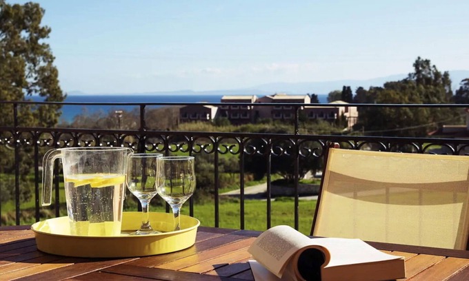 Kateleios Villa | Sunny Coco mat villa with a sea view,Cephalonia island