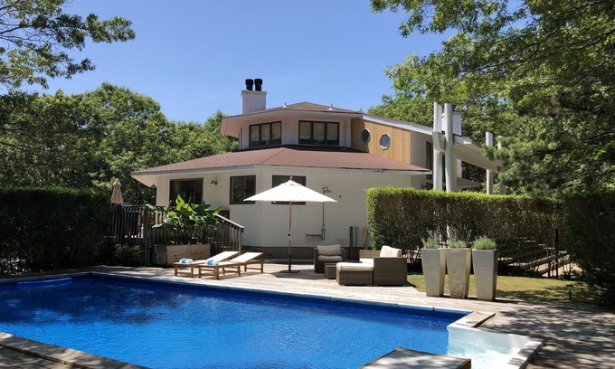 Northwest Harbor House | Sunny East Hampton Oasis With Heated Pool