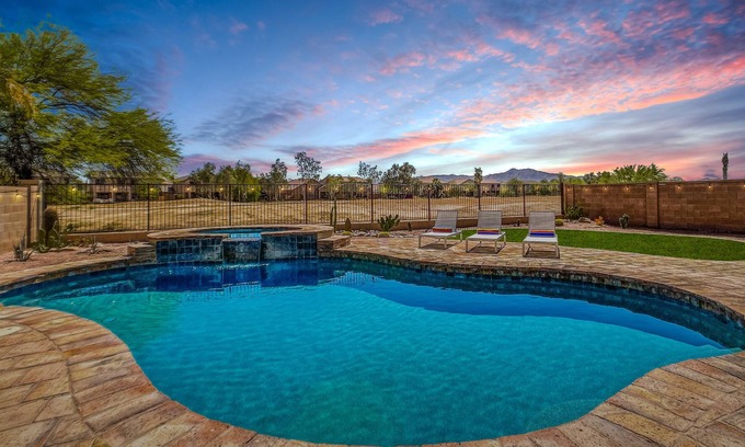 Laveen Village House | SUNNY HAVEN modern luxury VIEW home GATED, heated POOL, SPA, gas BBQ / firepit