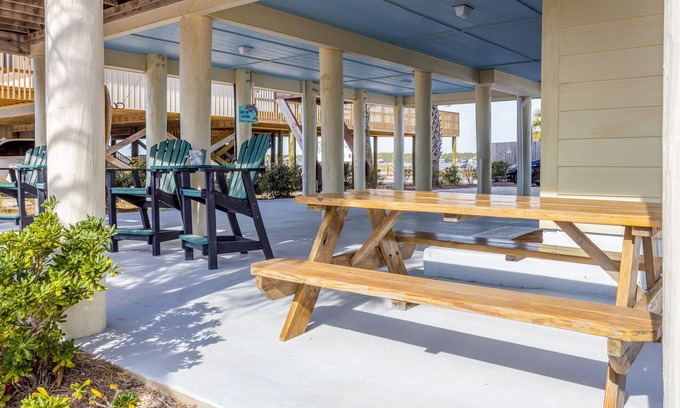 Gulf Shores House | Sunny Home Near the Beach w/Balcony, Partial Beach Views, Shared Outdoor Pool