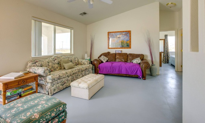Pahrump House | Sunny Pahrump Hideaway w/ Patio + Fire Pit!