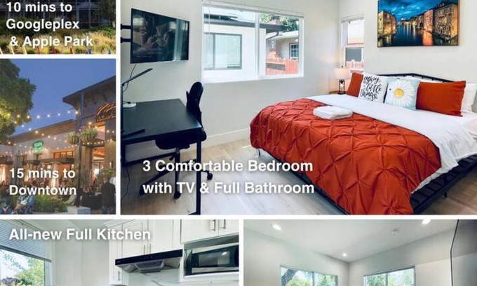 Snail House | Sunnyvale Cozy New 3B3b home/Gogle/speed WiFi