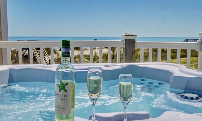 North Topsail Beach House | Sunrise Sands - Oceanfront, Pool, Hot tub, Elevator, Great Views!