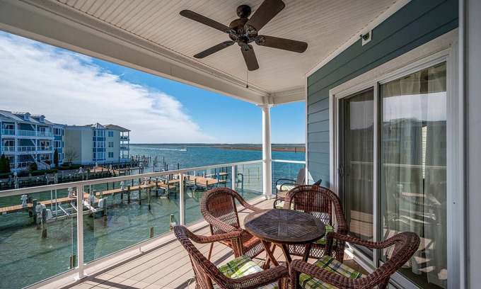 Chincoteague Condo | Sunset Bay 216 - Luxurious Waterfront with a Pool!