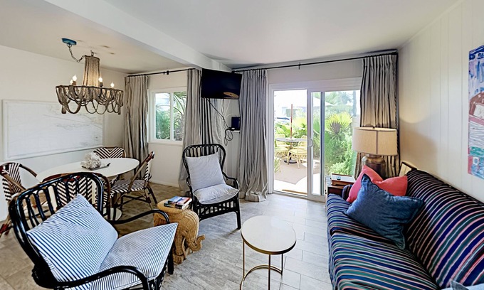 Carpinteria Condo | Sunset Shores corner condo steps to sand with all-season pool & hot tub