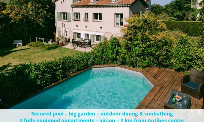 Plaine de la Brague Villa | Superb villa in Antibes | Private pool & big garden | 800m to sea | 9 guests