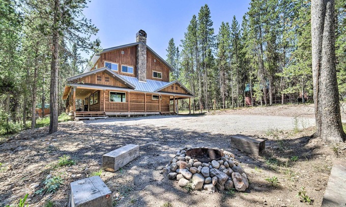 Island Park Cabin | Swiss Cabin in Mack's Inn: Game Room & Fire Pit!