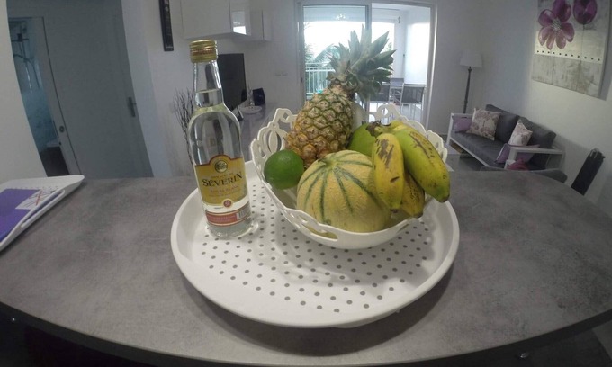 Grande-Terre Apartment | T3 OF STANDING SEA VIEW, POOL ON THE BEACH OF LIGHT GRAPES