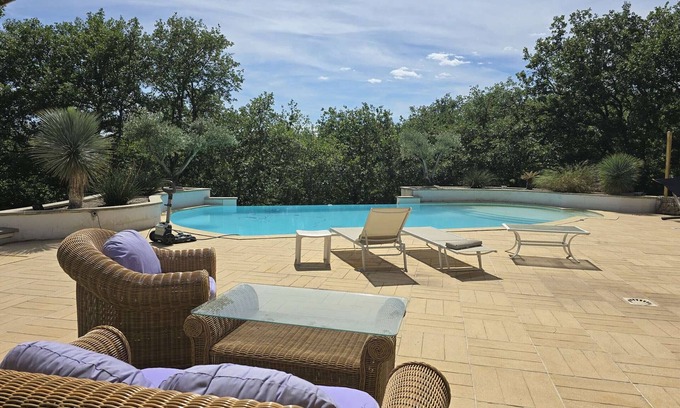 Saint Alban Auriolles House | T6 Villa in Ardèche with Pool and Pets Allowed