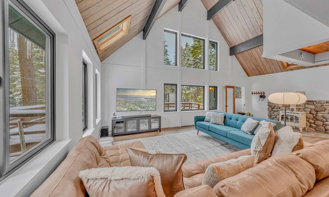 Talmont House | Tahoe City Vacation Rental with Fireplace and Deck