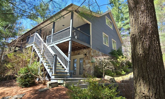Swanton House | Tall Pines- 5-bedroom with hot tub and dock slip!