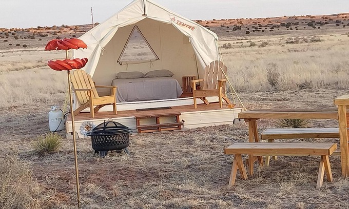 Chambers RV Rental | Tentrr Signature Site - Furnished Stunning Painted Desert Camping on Route 66 -