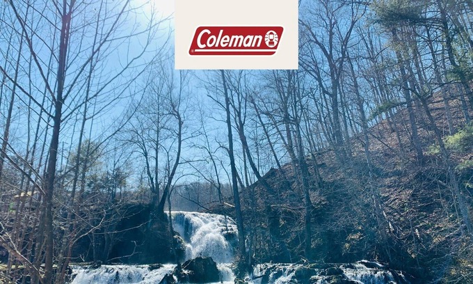 Glace RV Rental | Tentrr Signature Site - Beaverdam Falls - Top of the Rock - Coleman Outfitted Si