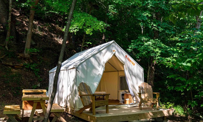 Ansted RV Rental | Tentrr State Park Site - WV Hawk's Nest State Park - Site G - Single Camp