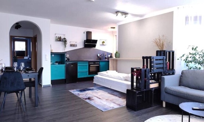 Steinenbronn Apartment | Terminal Design Apartments - Terrasse & Waiputv