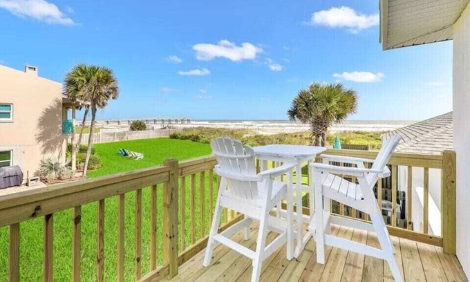 St. Augustine Beach House | The Bailey Bungalow- Direct OceanFront studio apartment