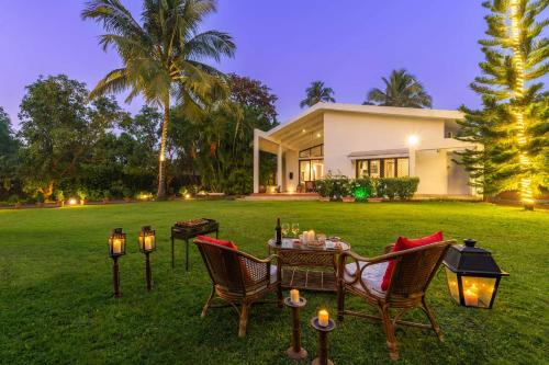 Alibaug Villa | The Beach House by StayVista with Modern interiors, nearby beach, pool, lawn