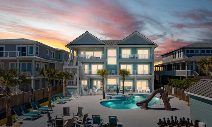 Ocean Isle Beach House | THE BEST in OIB Ocean Front Canal Front Large Pool/Hot tub Beautiful Views !