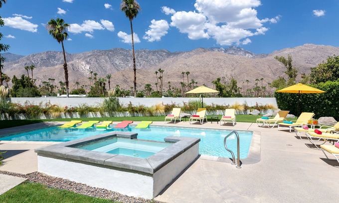 Indian Canyon House | The Betty Grable Estate On The Golf Course In Indian Canyons Neighborhood! Incredible Mountain Views!