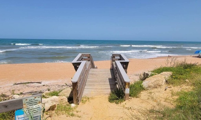 Ormond Beach Cottage | The Blue Dolphin Beach Cottage - Bring your bathing suit and your pup!