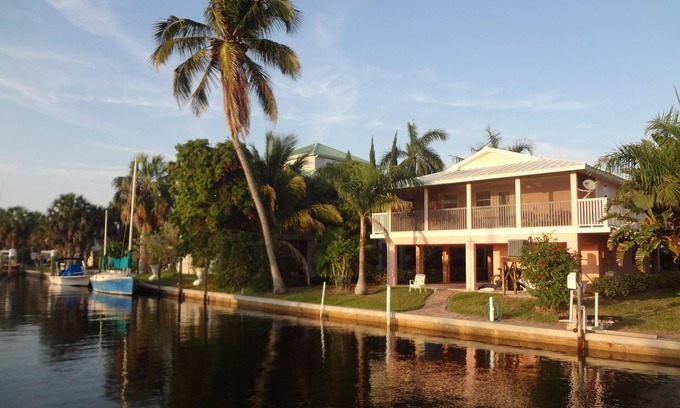 Bokeelia Villa | The Bokeelia Boathouse, waterfront, Boat Dock, Pine Island, Florida
