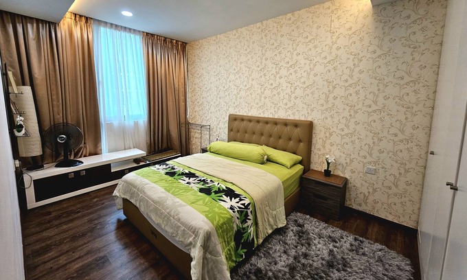 Kuching Apartment | The Cozy Homestay @ Jazz Suite 4 Vivacity Megamall Kuching 3 bedroom 5 pax