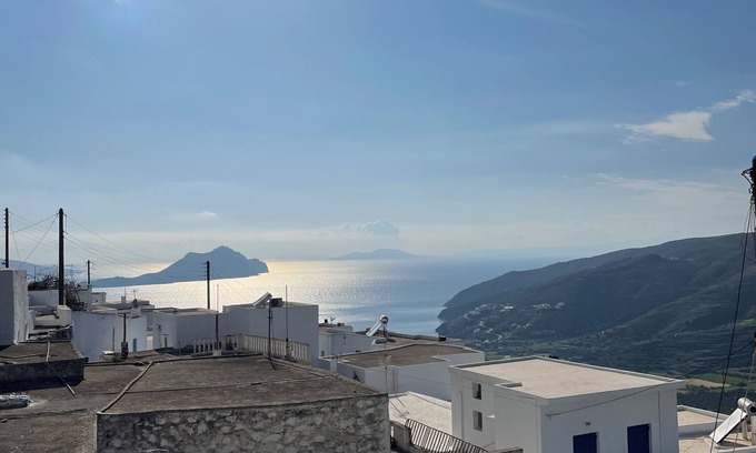Aegiali Apartment | The Cycladic Vorino House with a view welcomes you for carefree moments!