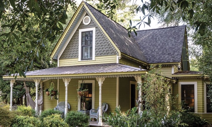 Southern Pines House | The Enchanted Castle- Right Downtown with Hot Tub & Fenced Backyard