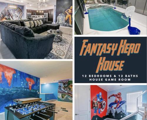 Kissimmee House | The Fantasy Hero Mansion w pool near Disney