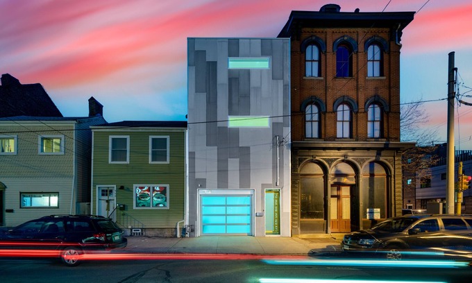 South Side Flats House | The Glassy House, Chic, Modern, 40ft Atrium, In South Side Pittsburgh