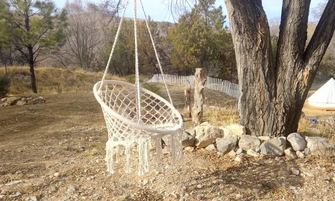 Mayhill House | The Gypsy Wagon & Teardrop combo is a true Glamp Like a Champ Experience.