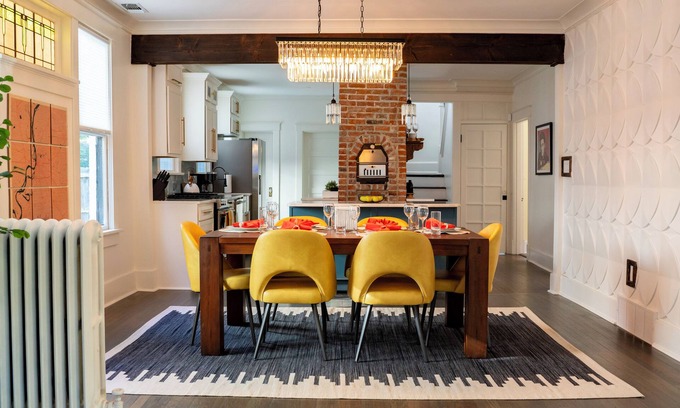 Midtown House | The Iris: Fire pit- bar- pool table