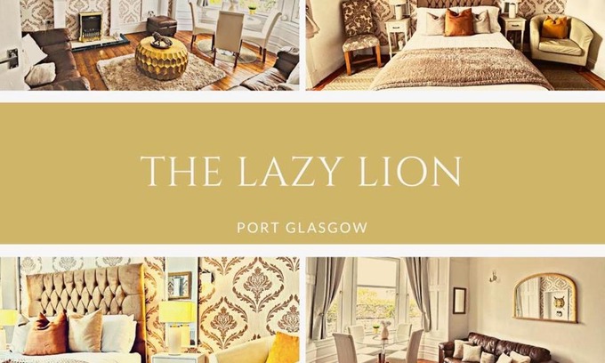 Port Glasgow Apartment | THE LAZY LION - Spacious 2 Bedroom - Town Centre Holiday Home Apartment