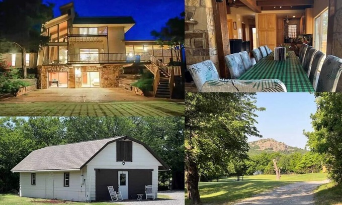 Lawton Villa | The Lodge-pool-Hot tub-7 BR, 6BA, dine 24,sleep 30