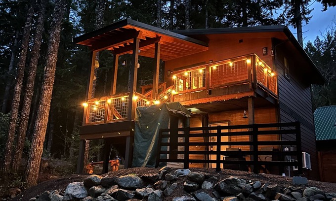Packwood Cabin | The Nest @ Pine Lodge - outdoor sauna & cold plunge tub, EV chrg, pets, AC