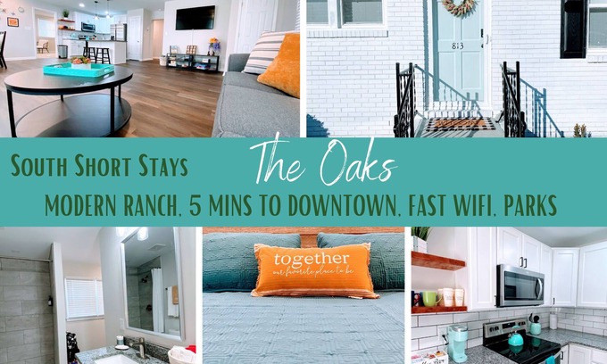 Southwest Raleigh House | The Oaks: Modern Ranch-5min DT, Wi-Fi, Sleeps 10!