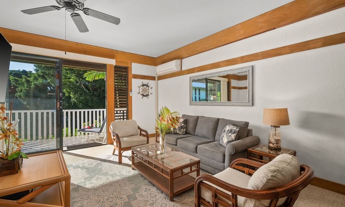 Poipu Condo | The 'Ohana Oasis - Ground Floor with AC!