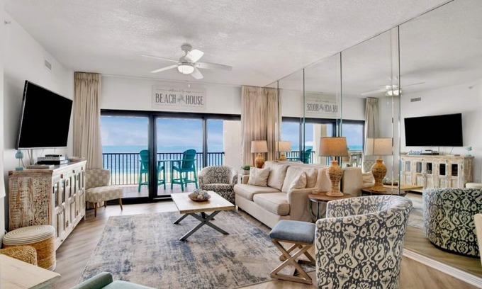 Orange Beach Condo | The Palms 602 | Updated 3BR Beach Front OBA Condo!