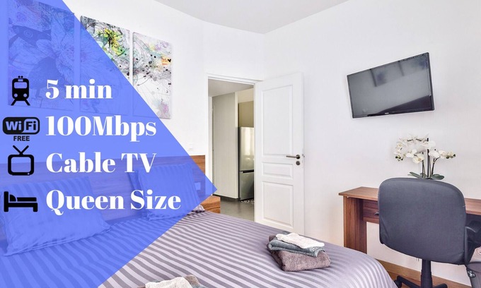 Vitry-sur-Seine Apartment | THE PEARL 2 - COZY 1 BR APT 15 MIN AWAY FROM PARIS
