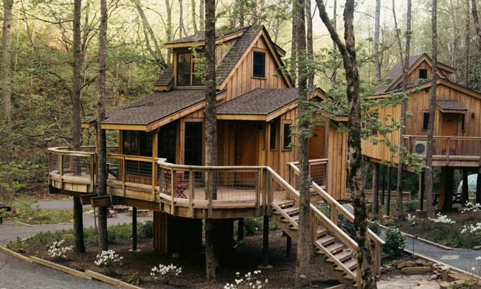 Gatlinburg Cabin | The Poplar in Treehouse Grove at Norton Creek