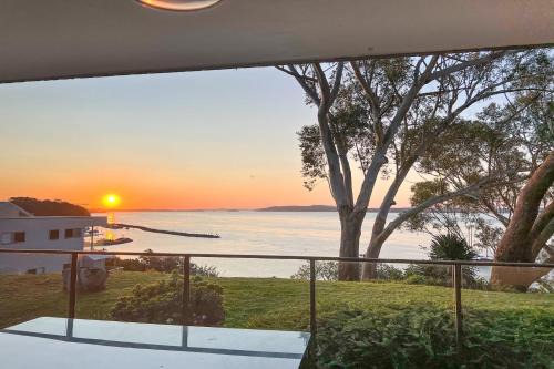 Nelson Bay Apartment | The Poplars, 1,36 Magnus St - Delightful unit with panoramic water views, pool, Linen, Aircon & Wifi