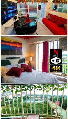 San Jose Apartment | The Red Keep Condotel Tagaytay Cityland Prime Residences with 55in 4k TV & Netflix