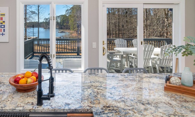 Leesville House | The Retreat at Lake Murray w/direct lake access offers stunning views for R&R.