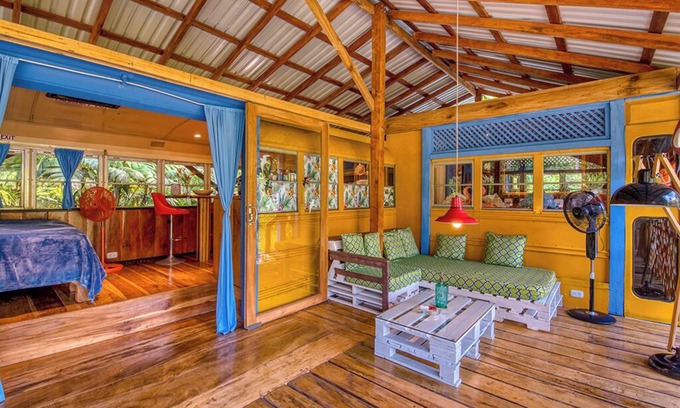 Chiguata House | The School Bus is located on beautiful Beach front property