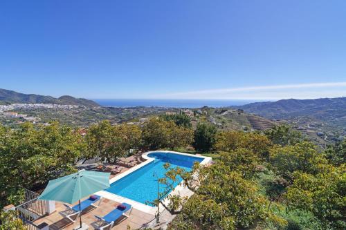 Frigiliana Villa | The Strawberry Villa private pool garden views