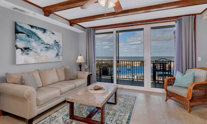 Tybee Island Condo | The Vue 238 | Great Ocean, Pool View, Top Floor!