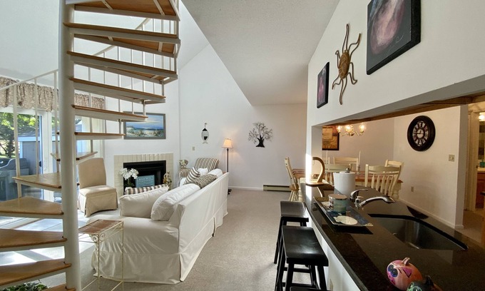 Brewster Condo | This spacious Billington Village condo features updated kitchen and 2 BRs plus a loft sleeping area.