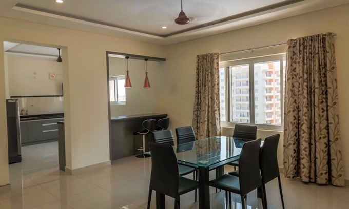 HITEC City House | Three Bedroom Serviced Apartment With Fully Equipped Kitchen - Cloud9Homes