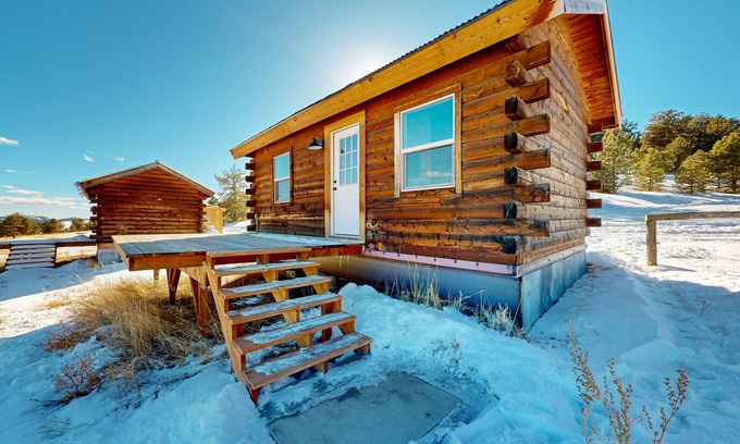 Colorado Springs House | Three log cabins on 1,800-acre ranch with mountain & meadow views