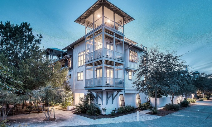 Rosemary Beach House | Thyme & Place - Breathtaking Sunsets Over Rosemary from the 4th Floor Deck!